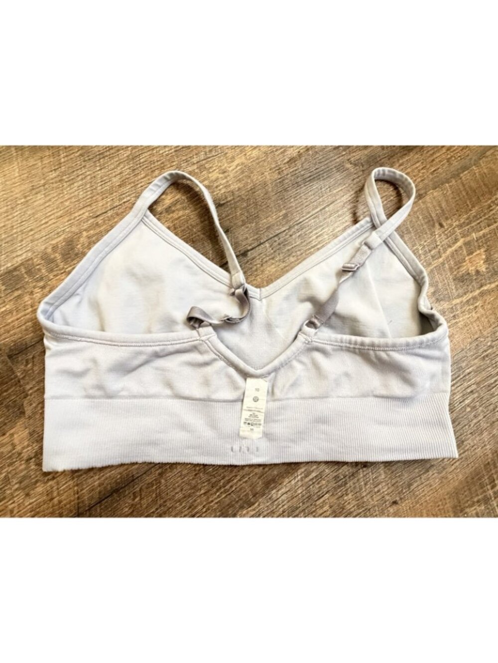 Lululemon Ebb To Street Bra Light Grey Size 10 - Picture 7 of 7